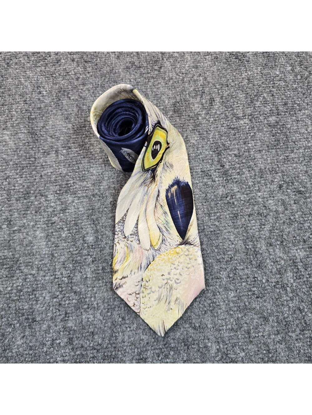 Christina Desiree David Kelly Ruffled Feathers Owl Silk Tie 58 x 4